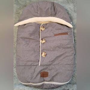 JJ Cole Urban Bundleme-Gray with Faux Fur Lining 0-12m